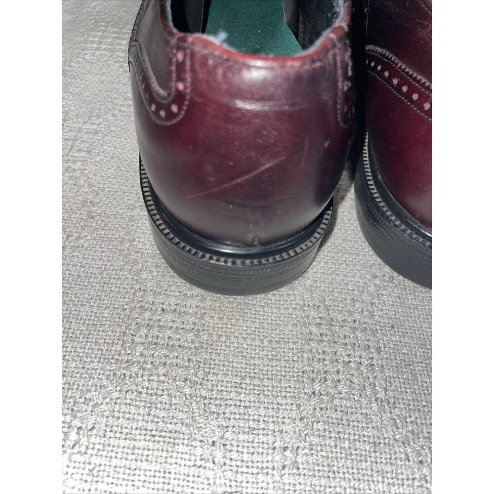 Hush Puppies Men’s Dress Wingtips Size 9.5 M Burgundy Leather Business Formal